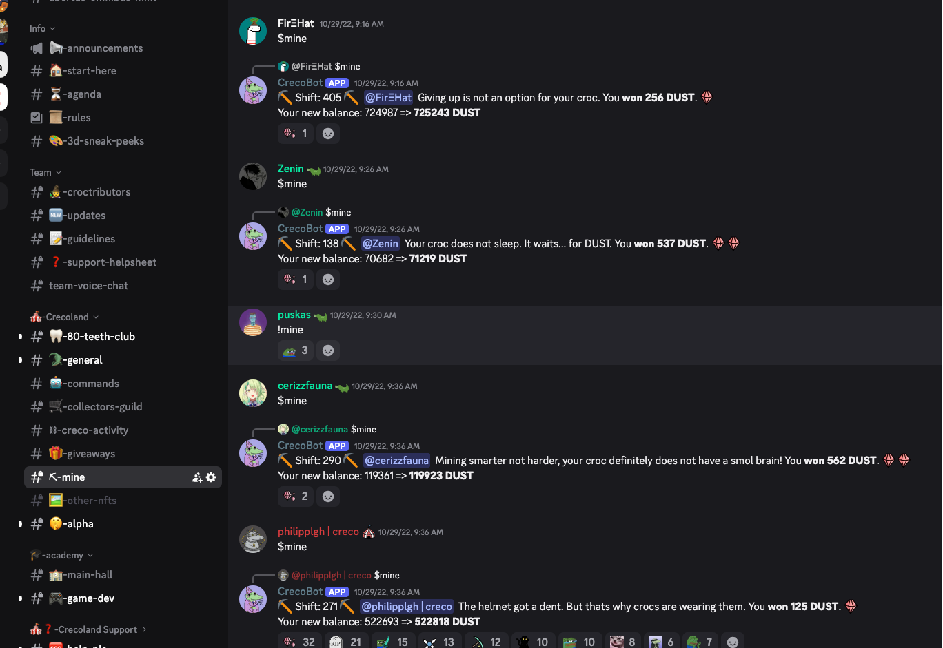Creco Mining Interface