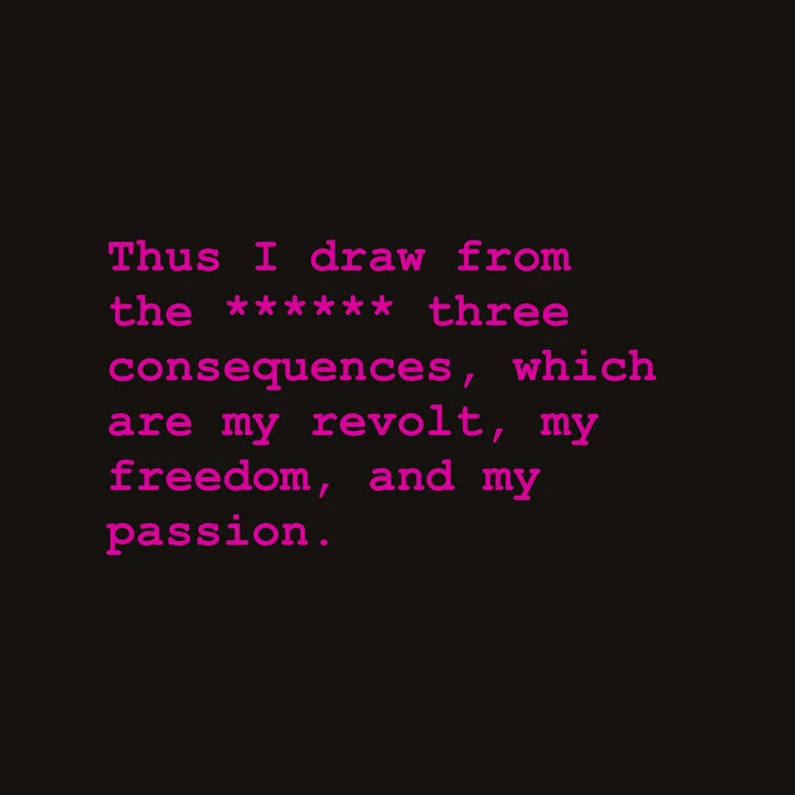 A clue from the hidden game, drawn in magenta