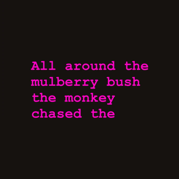 A clue from the hidden game, drawn in magenta